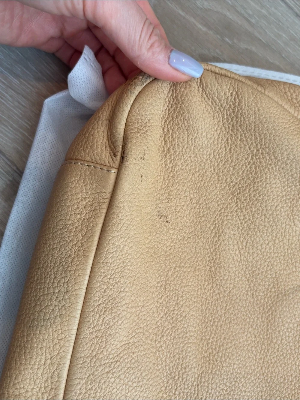 CHANEL Beige Leather CC-Topped Tote